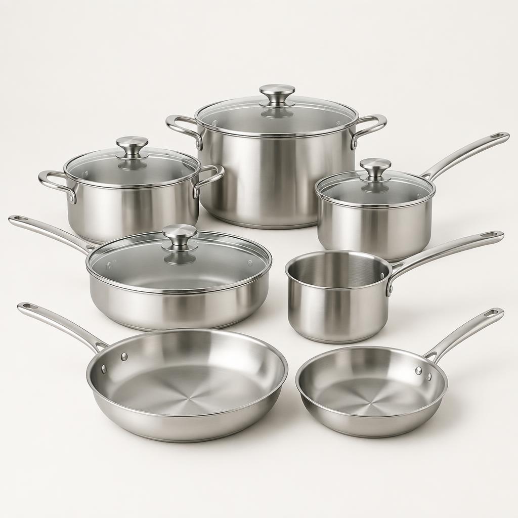 Set casseroles inox 10 pièces